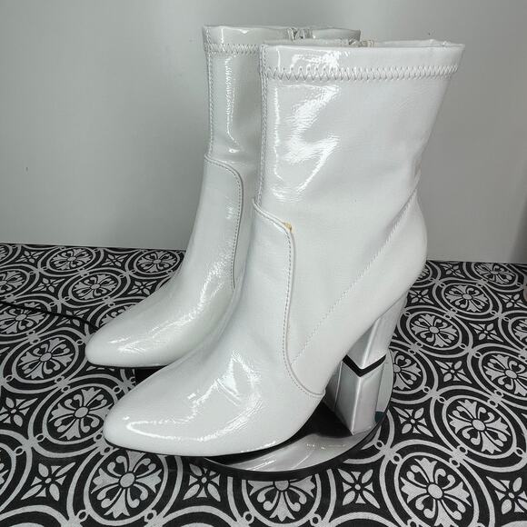 Wild Pair Becci Sock Booties white 8.5m - Picture 10 of 14
